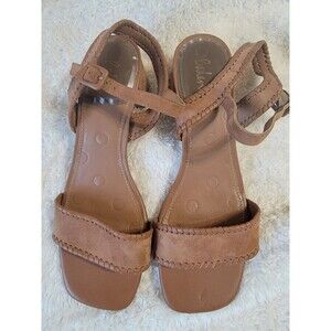 Boden Block‎ Heel Suede Sandals Size 40 US Size 9 Brown